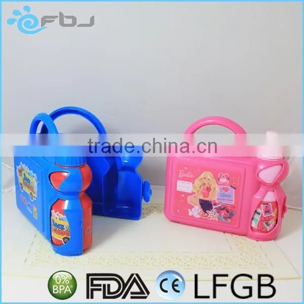 ~ Plastic Kids Double Microwave Lunch Box Food Container With Soup Cup photo-4