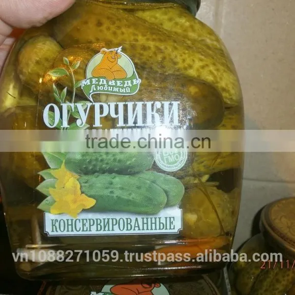 Pickled Gherkins 3-6 cm in 1500ml Jars