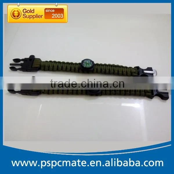 Emergency Paracord Bracelet With Flint Compass Whistle photo-6