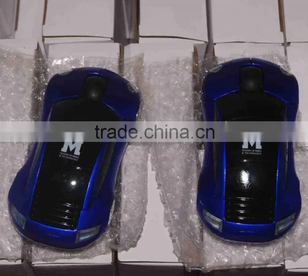 Hot Selling Customized Logo 2.4ghz Wireless Computer Car Shape Mouse With Blue Headlights photo-4
