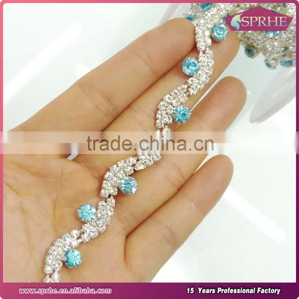 High Quality Rhinestone Head Piece Chain Diamante Cup Chain photo-4