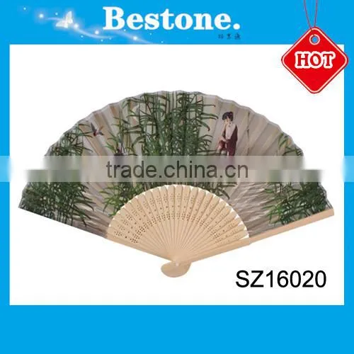 Popular Foldable Souvenir Bamboo Hand Fan for Wedding photo-3