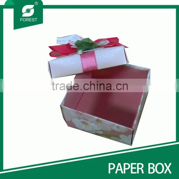 Gift Ring Box Gift Paper Box With Rinbon photo-4