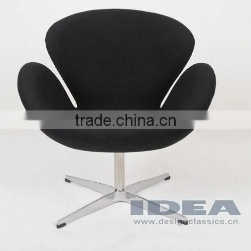 Replica Arne Jocabsen Swan Chair - Black Fabric photo-2
