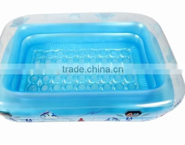Large plastic Inflatable Three Ring Swimming Pool