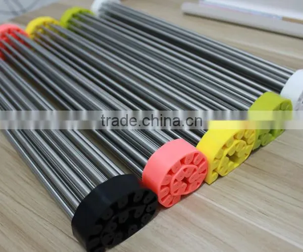 High Quality Custom Roll up Silicone Handy Stainless Steel Dish Rack photo-4