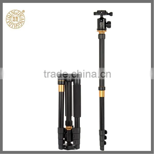 QZSZD-Q570 Portable Lightweight Small Universal Digital Camera Tripod for DSLR Camera, Aluminum Black Camera Stand Factory Direc