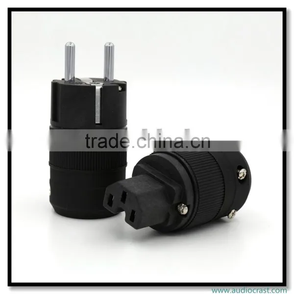 HIFI Audio Grade Rhodium Plated Copper AC Power Cord Shuko Plug