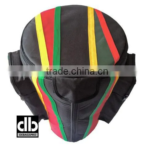 African Djembe Drums Gig Bags Nylon Pro Black Red-Yellow-Green Stripe photo-2