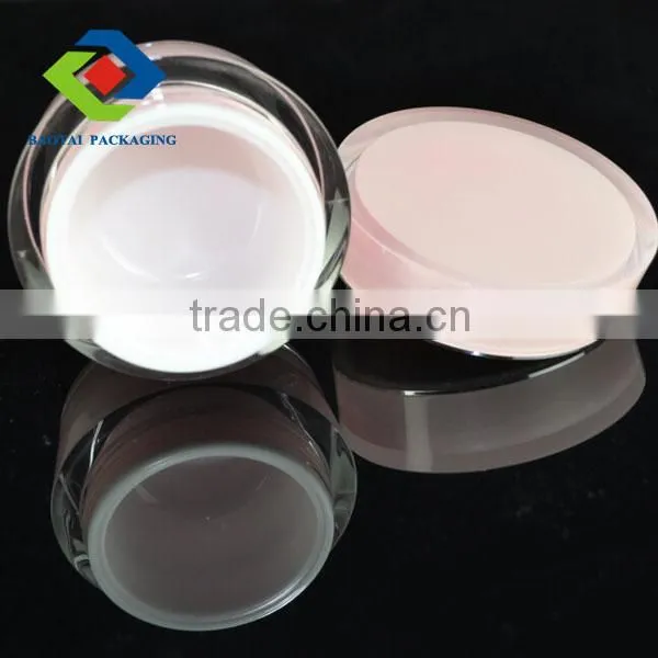 15gm,30gm,50gm Tapered Round Empty Plastic Jar,recycled Cosmetic Packaging photo-2