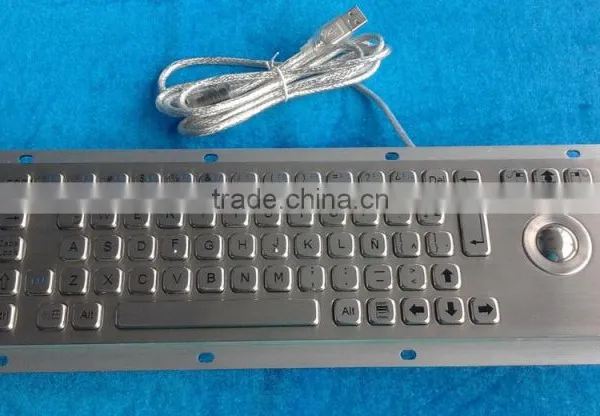 71 Keys Compact Format Vandal Proof IP65 Stainless Steel Keyboard photo-3