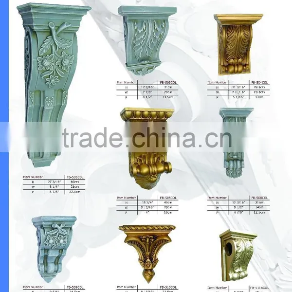 Plaster Corbels Polyurethane Crown Moulding Good Price Beautiful New Modern Stone Corbels photo-2