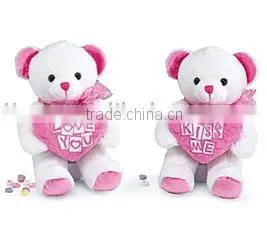 JM7716 Love Bear, Bear With Heart,plush Bear