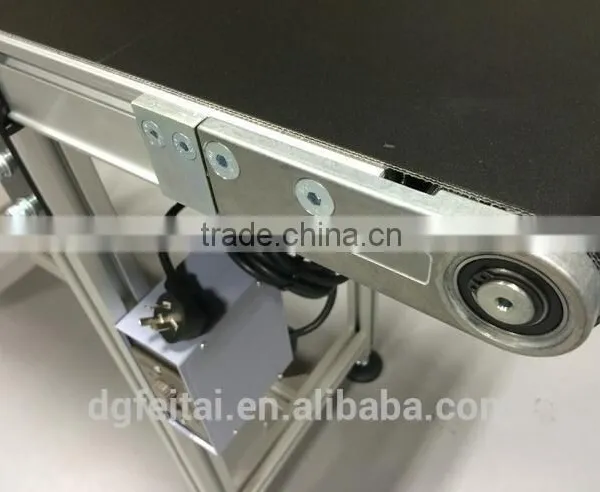 Mini Antistatic Monoclinic ESD Rubber Mat Belt Conveyor With Aluminum Frame photo-2