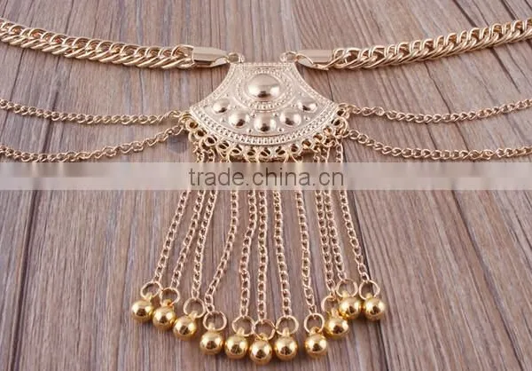 2016 Bohemian Styke Vintage Exaggerate Tassels Sexy Bikini Waist Belly Body Chian photo-4