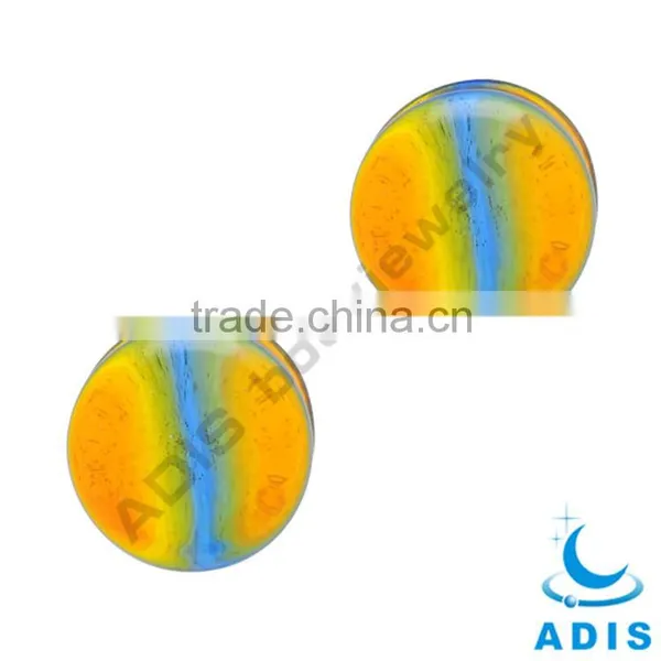 Glass Colorful Stone Ear Plug Beads For Jewelry Making photo-5