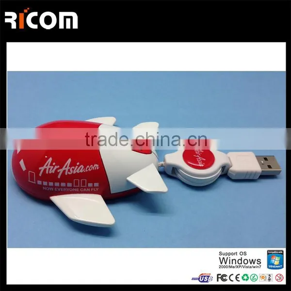 Cute Mouse Airplane Shape 3D Wired Optical Mouse photo-4