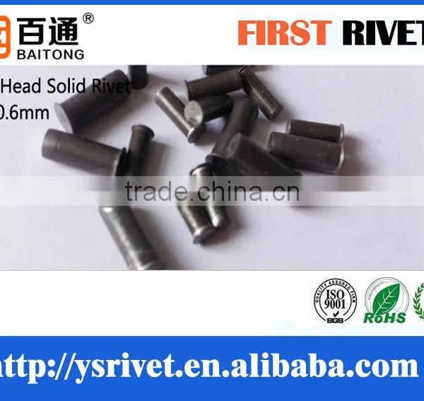 4mmx10.6mm Steel Solid Rivets, Flat Head Rivet photo-3