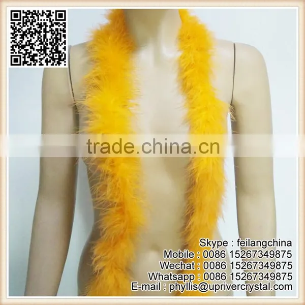 New Style Marabou Feather Orange Fluffy Feather Boa photo-2