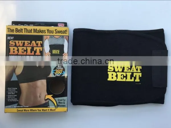 AS SEEN ON TV SWEAT BELT PREMIUM WAIST TRIMMER THE BELT THAT MAKES YOU SWEAT