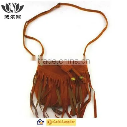 High Quality Colorful Suede Tassel Bag photo-3
