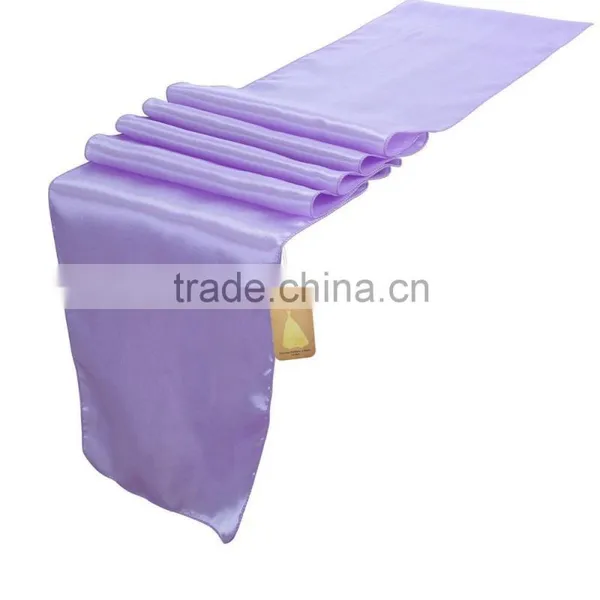 5% Discount! 12" X 108" (30cm x 275cm) Satin Table Runner For Wedding Party Decoration photo-2