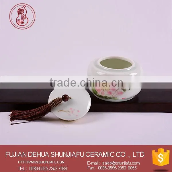 2.8 Inch Round Shape Tea Sugar Coffee Ceramic Canister photo-2