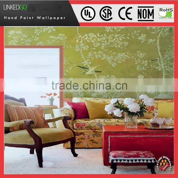 Professional Customize Restaurant Wall Decoration Chinese Landscape Wallpaper photo-5