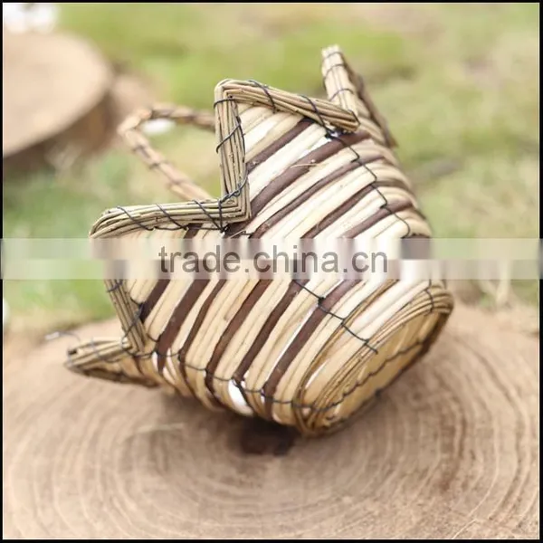 Unique Shape Wicker Flower Basket photo-5