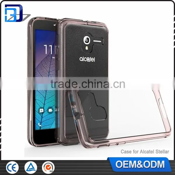 Amazon Hot Sale Anti Scratch Acrylic Clear PC Back + TPU Bumper Phone Cover For Alcatel Stellar Tru Clear Case Paypal Accept photo-6