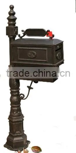 Small Animal European Style Apartment Building Aluminium Decorative Mailbox