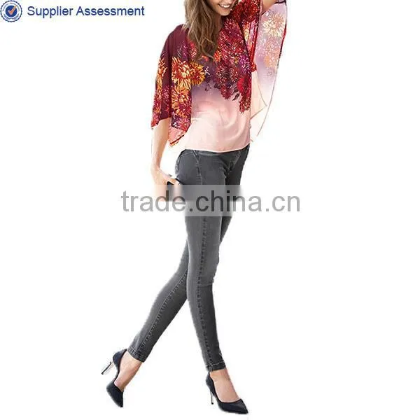 Sexy Girls Grey Skinny Cotton Denim Pant Wholesale Direct Factory Sexy Women Tight Jeans