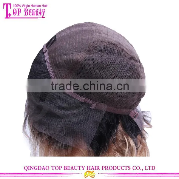 6A Quality Brazilian Virgin Hair Bob Ombre Two Tone Lace Front Wig photo-5
