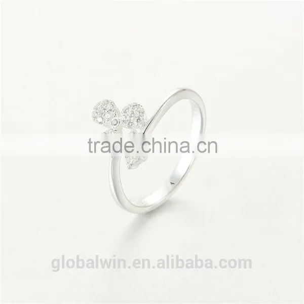 Wholesale Men Gay Ring Design With Clear CZ Diamend Clover photo-2