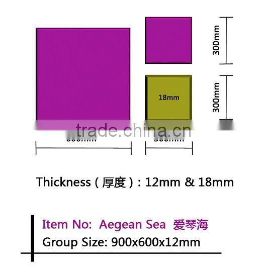 Soft Leather Wall Tile High-end Customized Faux Leather Tile (Aegean See) photo-2
