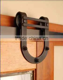 North American Market Sliding U Shaped Barn Door Hardware Hanging Rollers photo-2