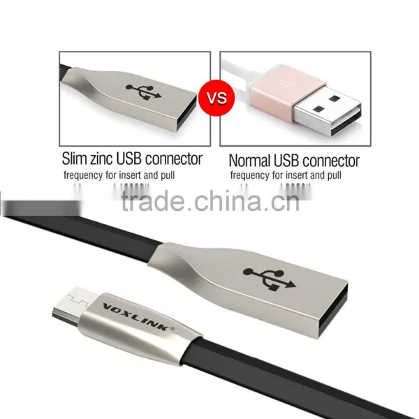 Voxlink High Quality 3D Zinc Alloy Fast Charging Data Sync Micro USB Cable for IPhone 6 6s Plus 5s 5 IPad Mini/Samsung/HTC photo-4