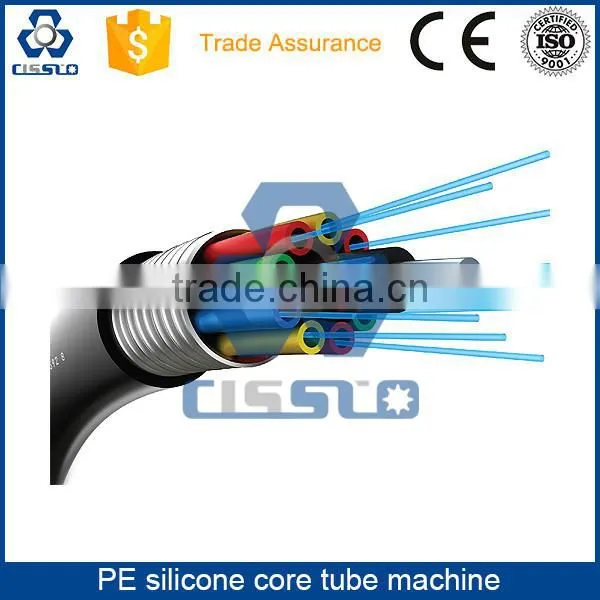 HDPE Silicone Core Optical Fiber Cladding Tube Extrusion Line photo-3