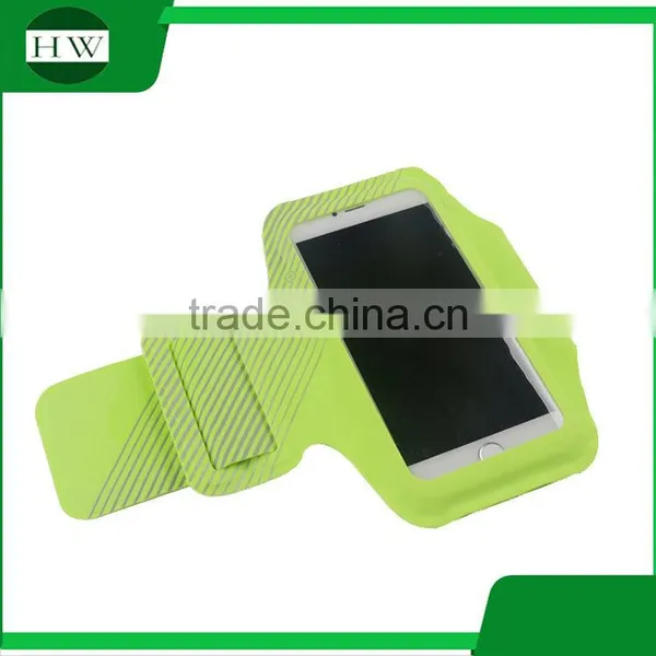 Outdoor Sport Accessories Logo Printed Reflective Armband Running Stretch Mobile Phone Arm Band Armbag photo-3
