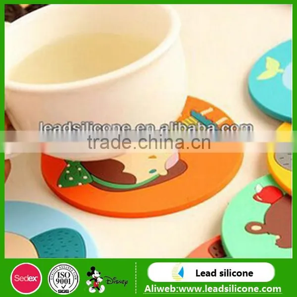 Cartoon Printed Silicone Cup Mat,silicone Cup Coaster photo-2