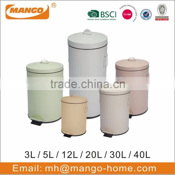 Hot Sale White Round Pedal Kitchen Waste Bin photo-5
