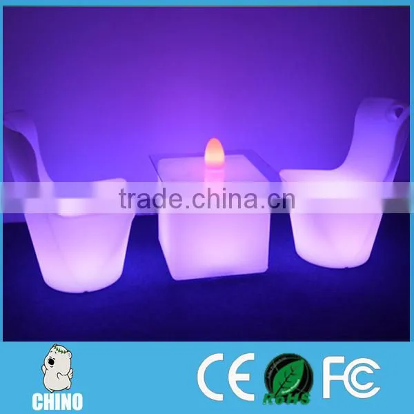 Plastic Led Cube Furniture Chair Led Outdoor Furniture photo-2