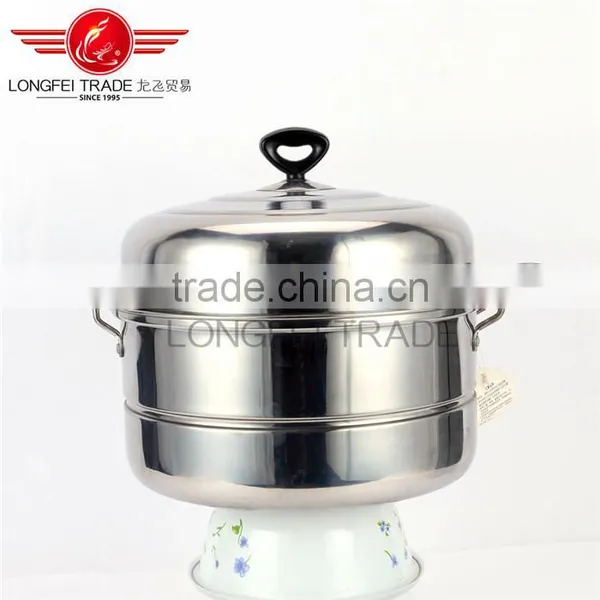 Stainless Steel Steamer Cooking Pot With Hollow Handles and Metal Lid photo-4