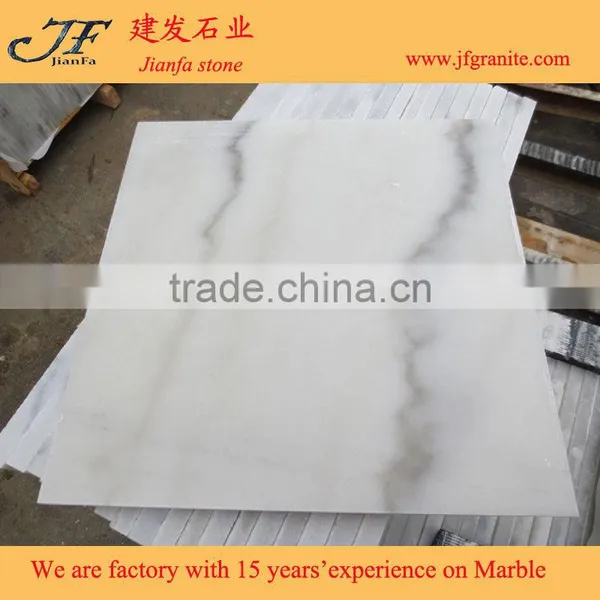 Bathroom Use Chinese Cheap Guangxi White Marble Slab Natural Stone Slab photo-2