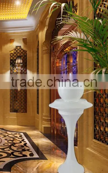 Simple Saucer Shape Fiber Glass Water Fountain With Led Ball photo-3