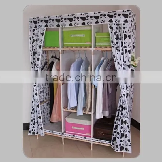 High Quality Fabric Coated Bedroom Furniture Wardrobe for Bedroom photo-3