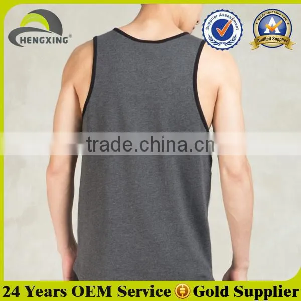 Custom a Soft Cotton Shirt With no Sleeves / Mens Tank Tops photo-3