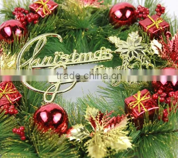 HFR-T331 Plastic Indoor Christmas Wreaths 2014 Wholesale Artificial Christmas Wreaths photo-3