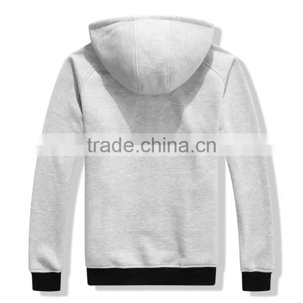 OEM Cheap Custom Heavy Thick Mens Cotton Polyester Fleece Zip Up Sweatshirt and Hoodies photo-4