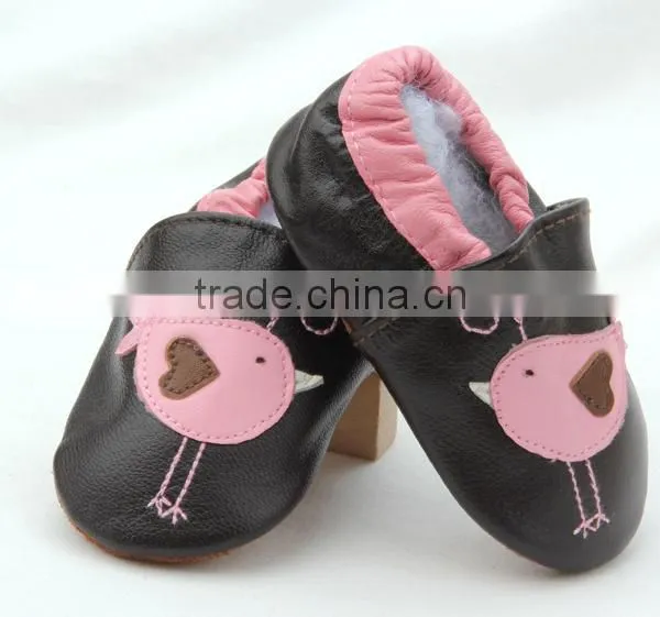 Wholesale Genuine Leather Soft Sole Sheepskin Girls Kids Shoes photo-3